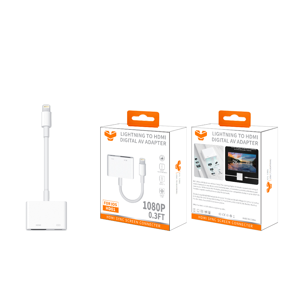 HD01  Lightning to HDMI+Lightning adapter