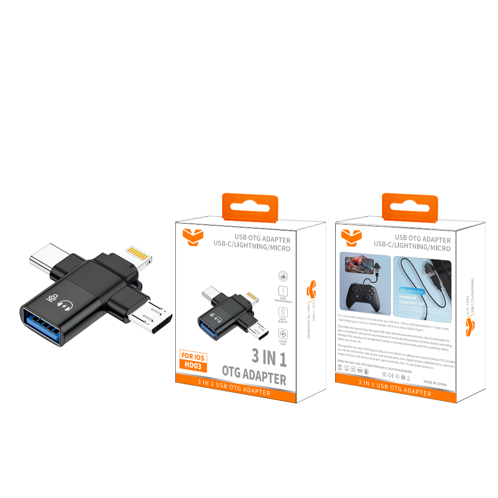 HD03  3 in 1 OTG adapter