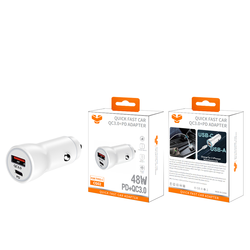 CG02  48W QC3.0+PD car charger
