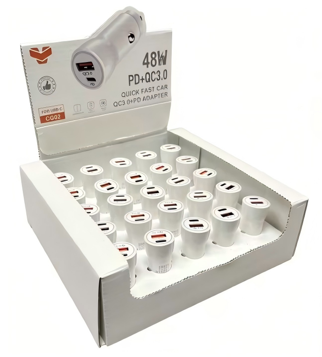 CG02  48W QC3.0+PD car charger 25pcs/set