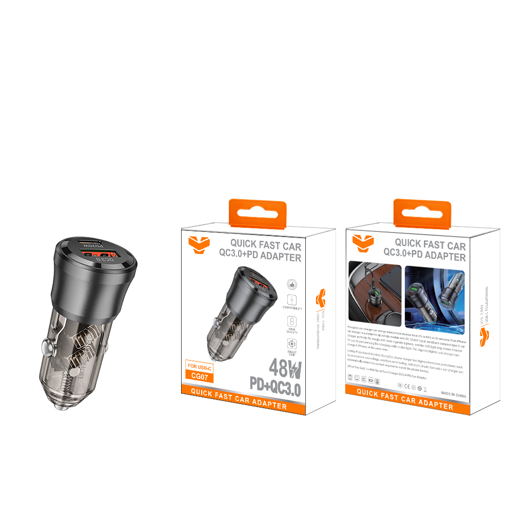 CG07  48W QC3.0+PD car charger