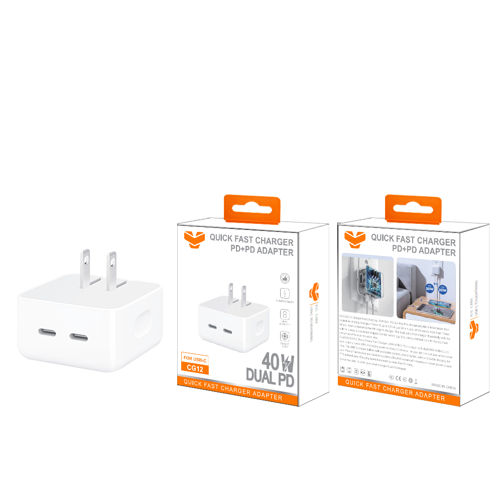 CG12  40W Dual PD wall charger