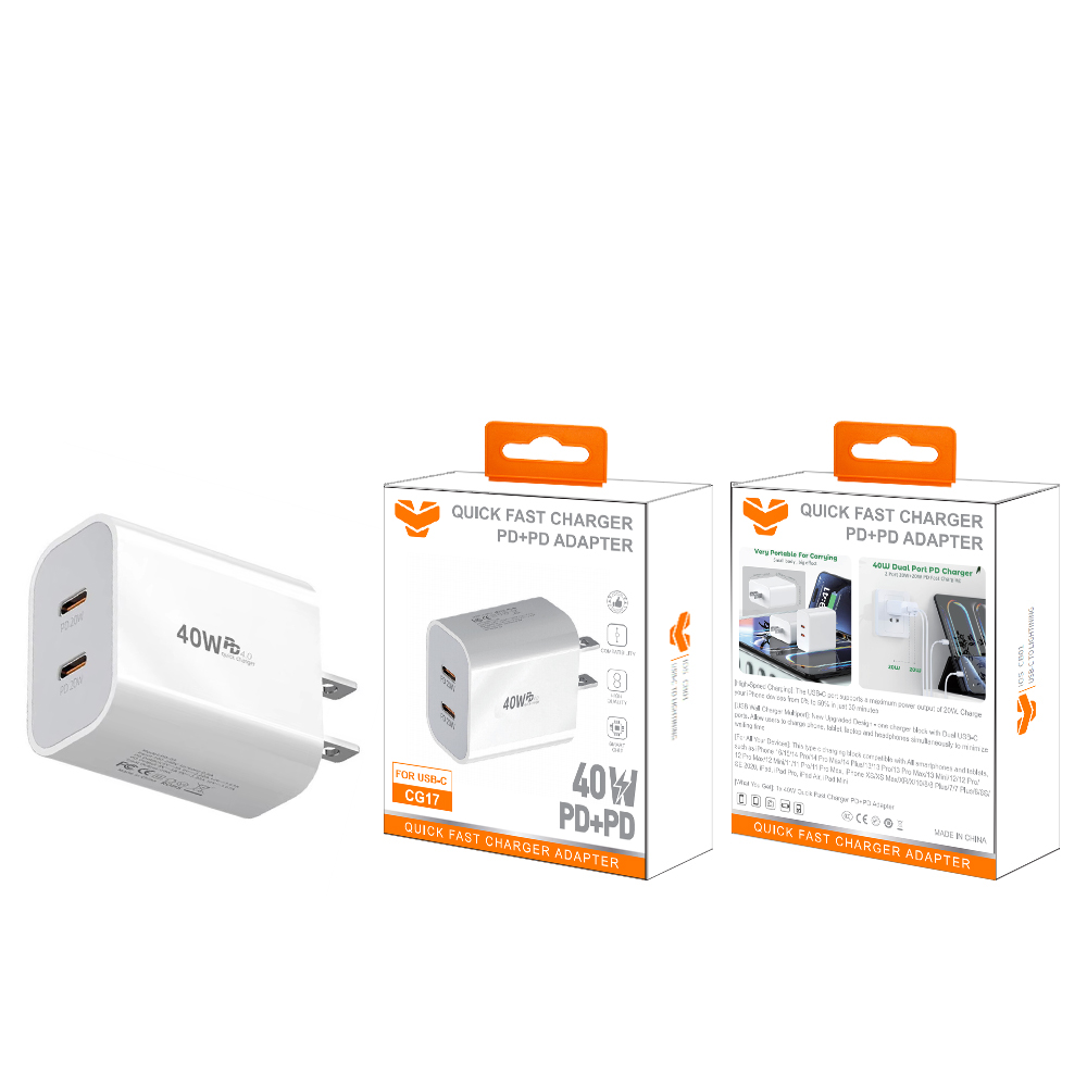 CG17  40W Dual PD Wall charger