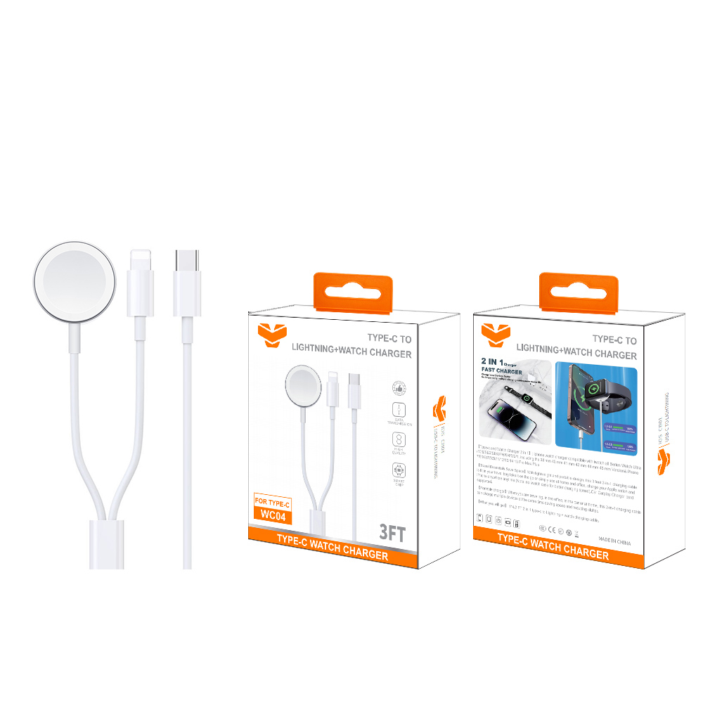 WC04  wireless charger for Apple watch+Lightning
