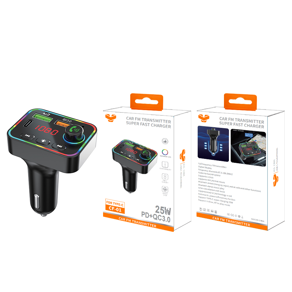 CF01  53W PD+QC3.0 Car FM Transmitter