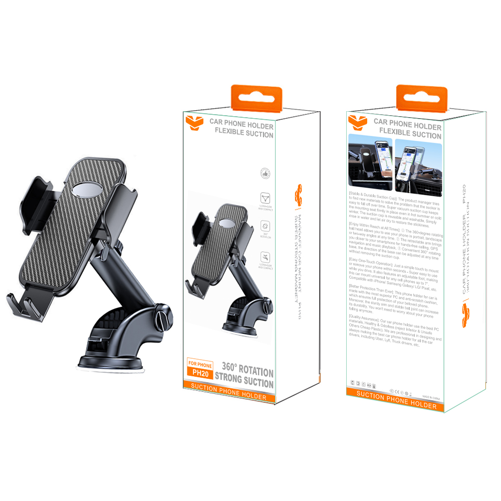 PH20  Car Mount Suction Phone Stand